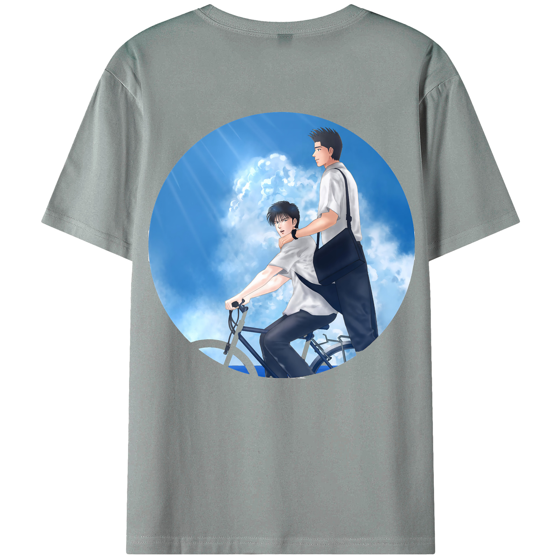 （画像用） SLAM DUNK／スラムダンク 綿100％ メンズ半袖Tシャツ（バックプリント） 通気性